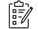 Checklist icon with pencil, symbolising the process of filling out details for an air source heat pump quote at TMS Mechanical Services.
